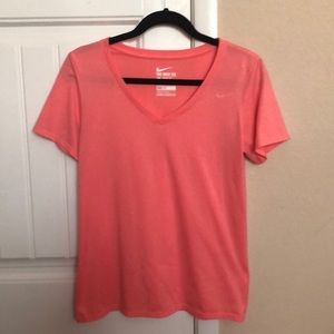 Pink nike v neck